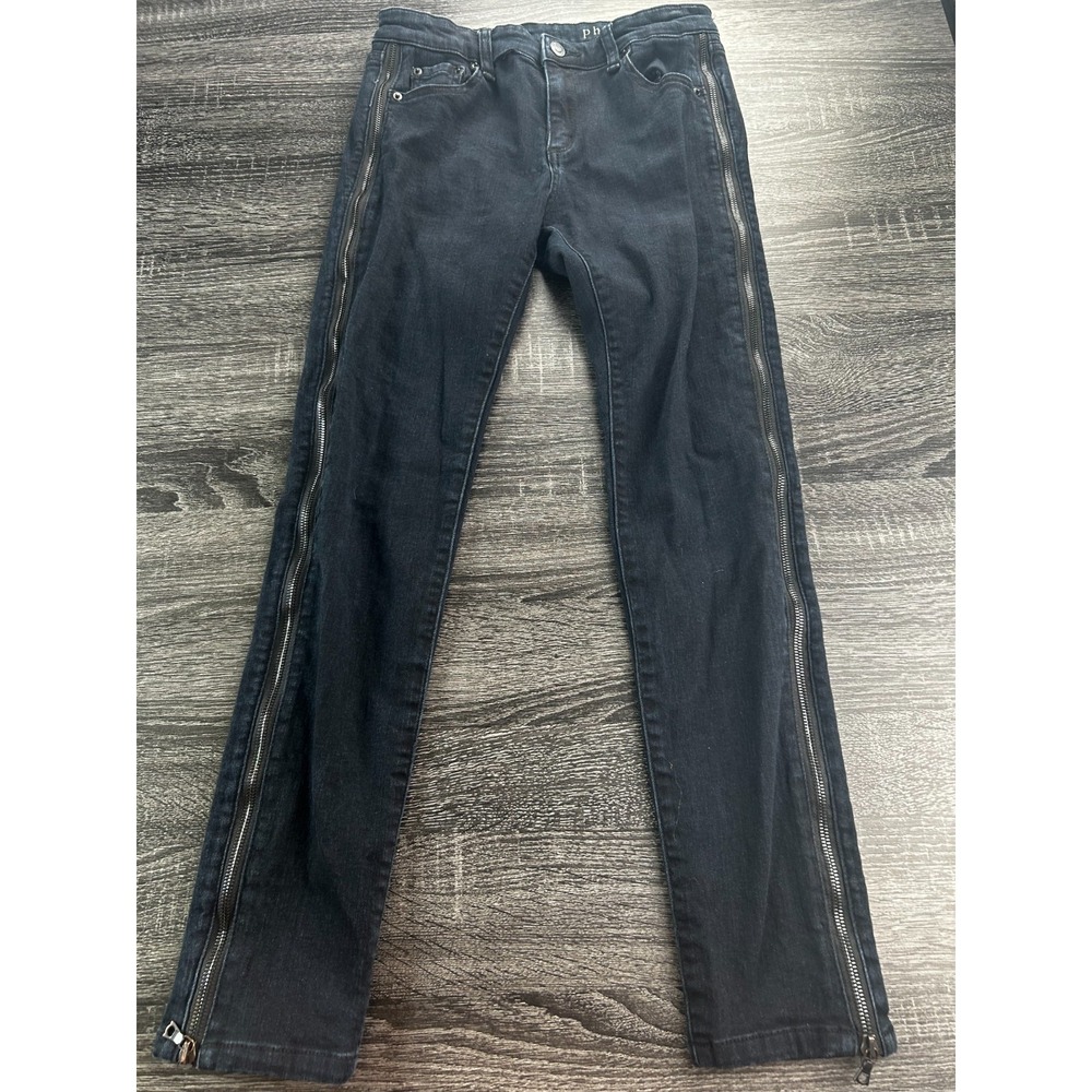 Philosophy Republic Skinny Zip‎ Jeans Women's 4 Dark Wash Stretch Denim